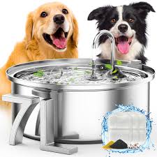 Photo 1 of oneisall Dog Water Fountain for Large Dogs,7L/230oz/1.8G Stainless Steel Dog Fountain Super Quiet with Triple Filtration,Great for Large Dogs Cats and Multi-Pet Home
