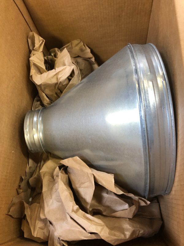 Photo 2 of 12" to 4" Duct Reducer - Round Reducer - Duct Fitting - Pipe Increaser Reducer - Made from Galvanized Steel (Drain, Waste and Vent) Reducing Coupling (12 to 4 Inch) Metal 12 to 4 Inch / 315 to 100 mm