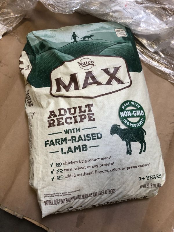 Photo 2 of NUTRO MAX Adult Recipe Dry Dog Food With Farm Raised Lamb, 25 LB Bag