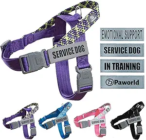 Photo 1 of No-Pull Service Dog Harness with 4 PCS Reflective Patches, Dog Vest Harness with Handle, Pet Harness for Small Medium Large Dogs in Training