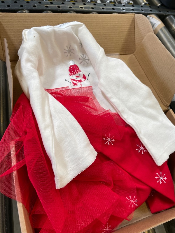 Photo 2 of 6M Carter's Just One You®? Baby Girls' Snowman Tutu Coordinate Set - Red/White
