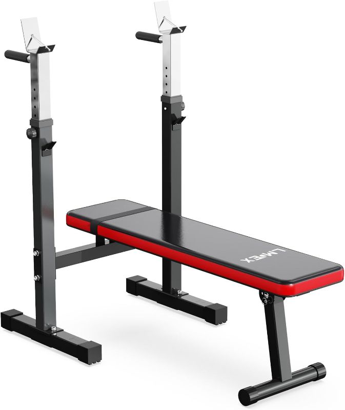 Photo 1 of Adjustable Weight Bench Press with Squat Rack Folding Multi-Function Dip Station for Full Body Workout Home Gym Strength
