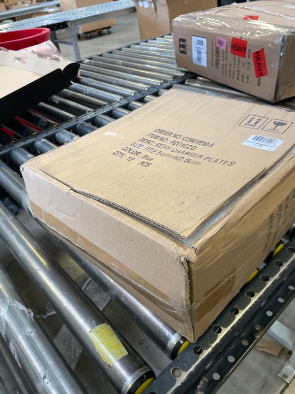 Photo 1 of Blue Plastic Reef Charger Plates - 12 pcs 13 Inch Round Floral Sponge Charger Plates Wedding Party Decoration (Blue, 12) 12 Reef Blue