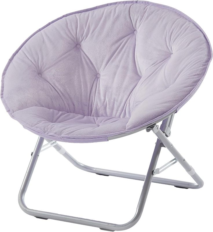 Photo 1 of Urban Shop Micromink Foldable Saucer Chair,PURPLE