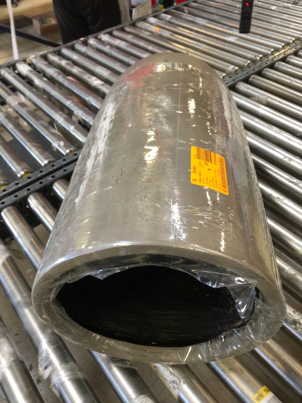Photo 2 of 13 in. Clovis Medium Gray Smooth Cement Composite Round Cylinder Planter (13 in. D x 25.5 in. H)
