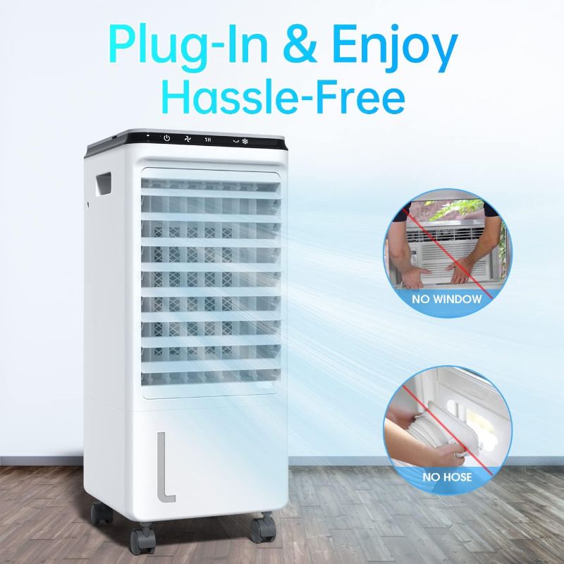 Photo 1 of Evaporative Air Cooler, fancole 3-in-1 Portable Air Conditioner, 4 Ice Packs Room Cooler w/ 20FT Remote Controller, 1.85Gallon Water Tank For 8Hrs Cooling, Evaporative Cooler for Indoor
