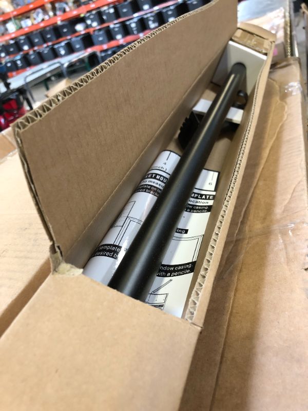 Photo 1 of BRIOFOX Black Industrial Curtain Rods,Blackout Curtain Rod For Windows 28 to 48 Inch,Ceiling Mount Curtain Rod Set,Wrap Around Adjustable Modern Curtain Rods Indoor And Outdoor