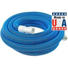 Photo 1 of 50 ft. x 1-1/2 in. Heavy Duty In-Ground Pool Vacuum Hose with Swivel Cuff
