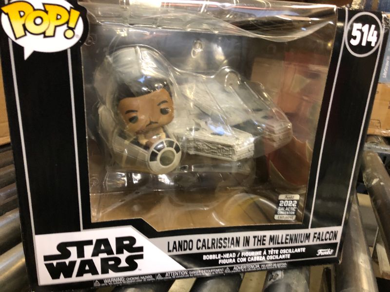 Photo 6 of Funko Pop! Ride Super Deluxe: Star Wars - Lando Calrissian in The Millenium Falcon (Shared Galactic Convention, Amazon Exclusive), Multicolor