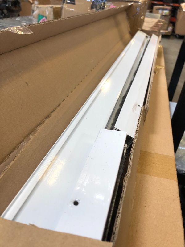 Photo 1 of Retractable Door Screen for Single Door, Simple Sliding Patio Doors - Durable White Aluminium Frames with Fiberglass Mesh - White (for Standard Doors 78-3/8" - 81-3/8" High, Up to 39" Wide) Overall Width x Height: 39 x 81 3/8 inch White Frame + Black Mesh