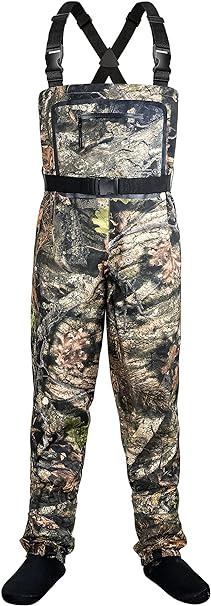 Photo 1 of Dark Lightning Breathable Insulated Chest Waders, Perfect for 4 Seasons Fly Fishing Stocking Foot Waders for Men and Women
