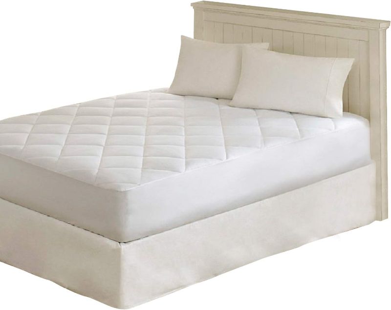 Photo 1 of Overfilled Quilted Down Alternative Hypoallergenic Waterproof Mattress Pad, Queen
