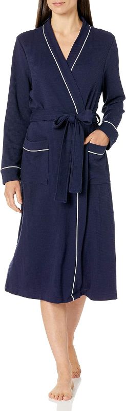 Photo 1 of Small Amazon Essentials Women's Lightweight Waffle Full-Length Robe (Available in Plus Size)
