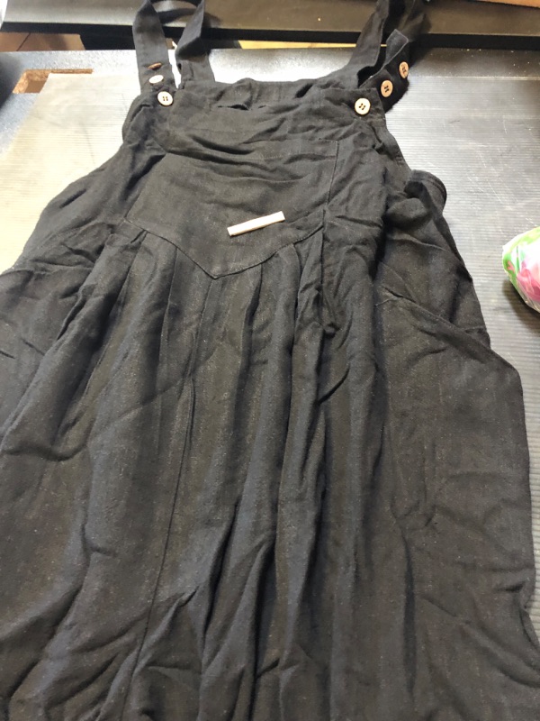 Photo 1 of Medium womens black stretchy overalls