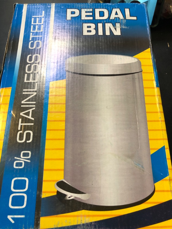 Photo 1 of stainless steel pedal bin