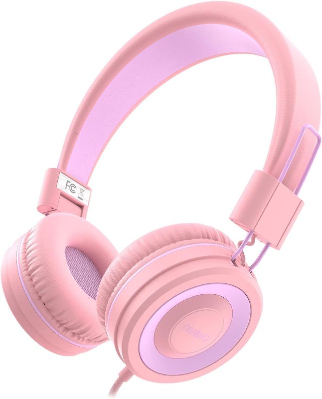 Photo 1 of Kids Headphones, K8 Wired Headphones for Kids with Adjustable Headband, 3.5 MM Jack for School, Foldable On-Ear Headset for Girls Boys Children, Kindle Tablet Cellphones MP3/4 Airplane Travel
