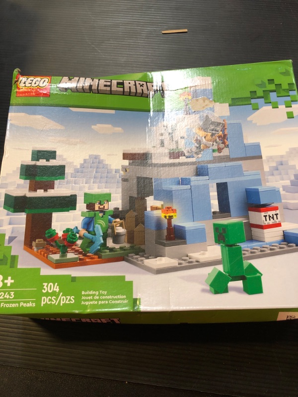 Photo 2 of LEGO Minecraft The Frozen Peaks 21243, Cave Mountain Set with Steve, Creeper, Goat Figures & Accessories, ICY Biome Toy for Kids Age 8 Plus Years Old
