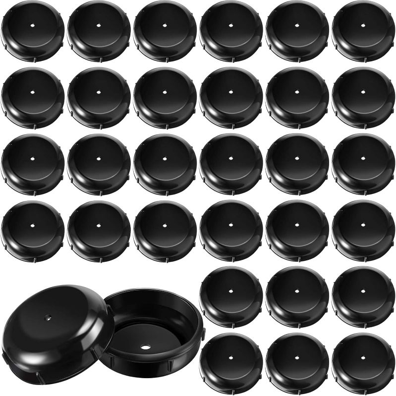 Photo 1 of Jetec 1.5 Inch Patio Furniture Seating Glides/Feet/Caps for Wrought Iron Outdoor Furniture Easy to Install Replacement Chair and Table Feet Glide Protectors/Cap (Black,48 Pieces)
