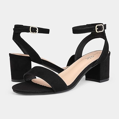 Photo 1 of Size 6 DREAM PAIRS Women's Open Toe Ankle Strap Low Block Chunky Heels Sandals Party Dress Pumps Shoes
