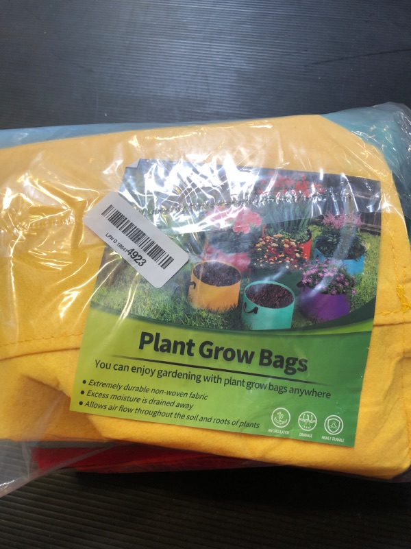 Photo 2 of 10 Gallon Grow Bags, 7 Pack Colorful Fabric Plant Pots with Handles for Garden and Outdoor Planting
