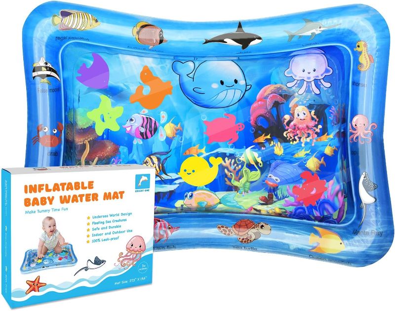 Photo 1 of Tummy Time Water Play Mat - Activity Play Mat for Infants 3 6 9 Months - Sensory Baby Toy Gift for Girls and Boys
