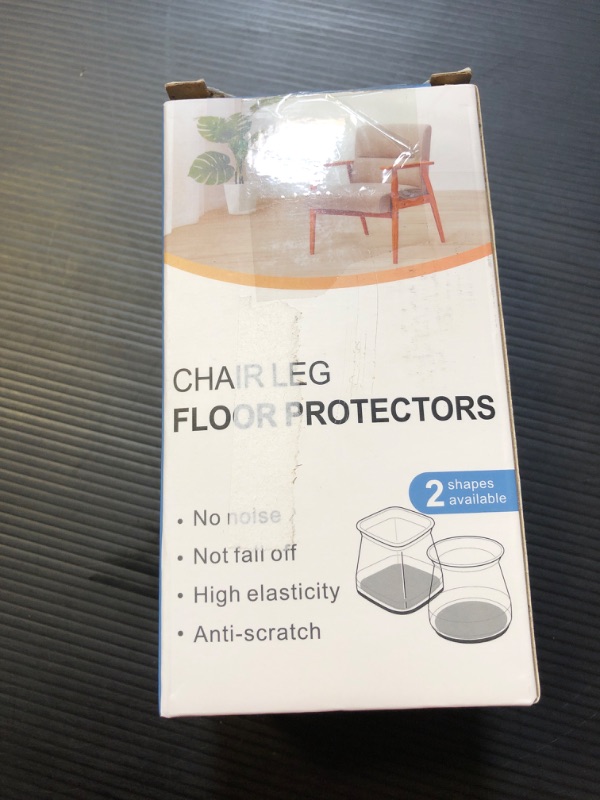 Photo 2 of 24 Pcs Chair Leg Floor Protectors for Hardwood Floors Silicone Covers to Protect Wood Tile Floors Felt Pads Furniture Leg Caps Non Slip Reduce Noise (Large-Clear)
