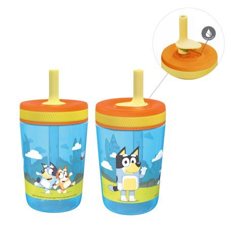 Photo 1 of Zak Designs 15oz Bluey Kelso Tumbler Set, BPA-Free Leak-Proof Screw-On Lid with Straw Made of Durable Plastic and Silicone, Perfect Bundle for Kids, 2 Count (Pack of 1)