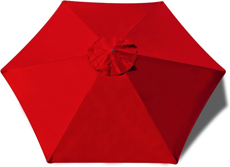 Photo 1 of EliteShade USA 7.5FT Replacement Covers 6 Ribs Market Patio Umbrella Canopy Cover (CANOPY ONLY) (Red)
