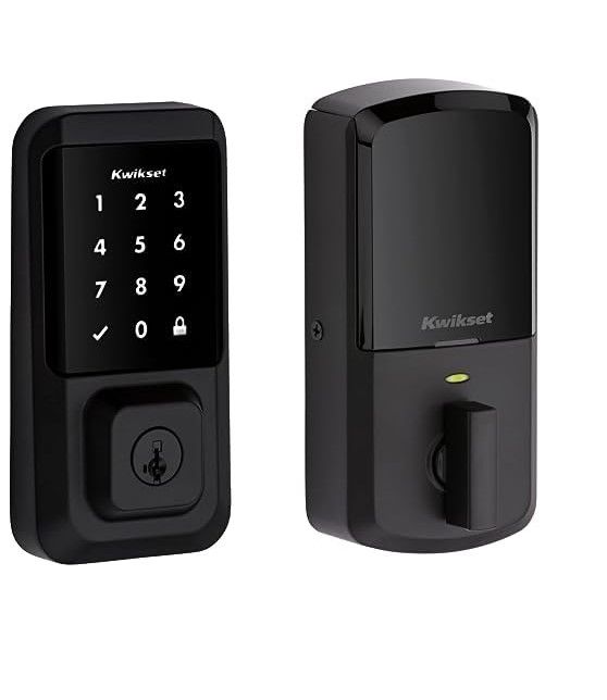 Photo 1 of Kwikset Halo Wi-Fi Smart Door Lock, Keyless Entry Electronic Touchscreen Deadbolt with SmartKey Security, App Control Matte Black Lock