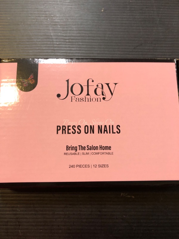 Photo 2 of 10 Packs (240Pcs) Press On Nails Short Kit - Press On Nails Square Packs Acrylic, Glue On Nails with Nail Glue, 12 Sizes Glossy Soft Gel Fake Nails Fit Perfectly Natural Stick on Nails TZ10-43