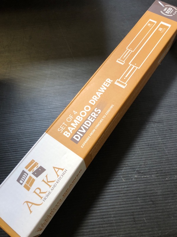 Photo 1 of Arka Bamboo Drawer Divider Set – 4-pack Adjustable Drawer Dividers – Bamboo Drawer Dividers Expandable 17-22-inches – Bamboo Drawer Organizer For Kitchen Utensils, Clothes, Bedroom, Bathroom