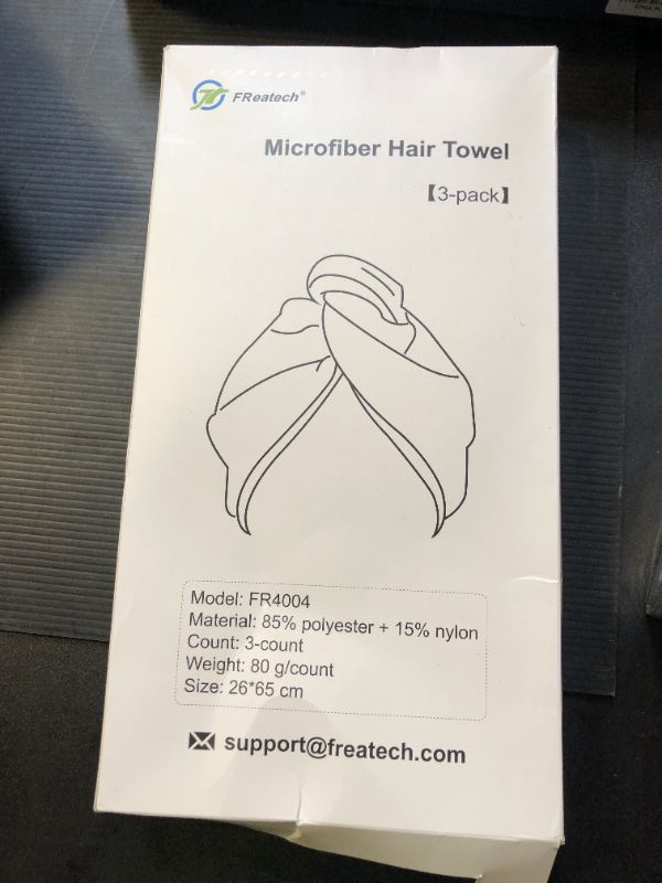 Photo 2 of MICROFIBER Hair Towel for Wet Hair - 3PCK
