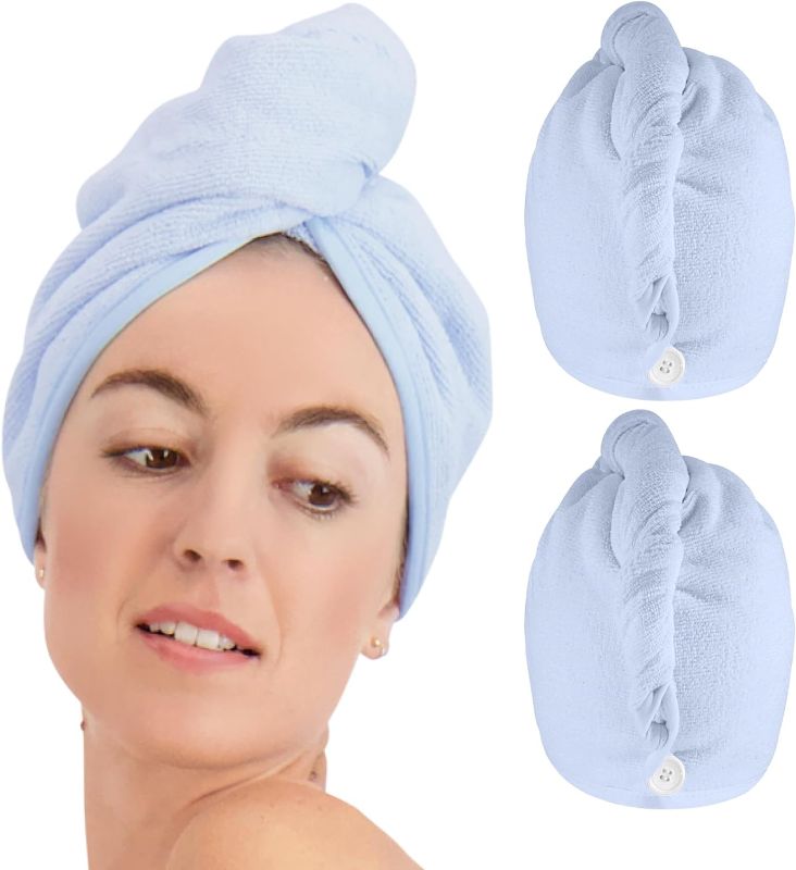 Photo 1 of MICROFIBER Hair Towel for Wet Hair - 3PCK
