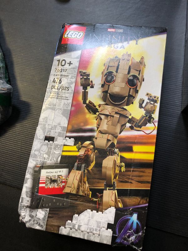 Photo 2 of Lego Marvel I am Groot 76217 Building Toy Set - Action Figure from The Guardians of The Galaxy Movies, Baby Groot Model for Play and Display, Great for Kids, Boys, Girls, and Avengers Fans Ages 10+
