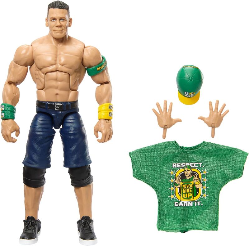 Photo 1 of Mattel WWE Top Picks Elite Action Figure & Accessories Set, John Cena 6-inch Collectible with Swappable Hands, Ring Gear & 25 Articulation Points
