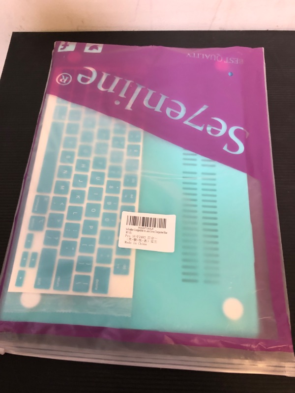 Photo 2 of Se7enline Compatible with 16 inch MacBook Pro Case 2021/2022/2023/2024 M3 M2 M1 Pro/Max Chip A2485 A2780 A2991 Matte Hard Shell Case & Keyboard Skin & Touchpad Protector & Webcam Cover,Turquoise Blue 16 inch Turquoise Blue