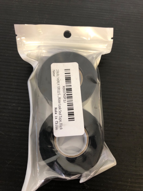 Photo 2 of 2 Rolls 1in(W) X 10ft (L) Self Fusing Silicone Tape, Rubber Tape, Pipe Hose Repair Tape,Water Leak Seal Tape, Without Adhesive, Black 