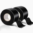 Photo 1 of 2 Rolls 1in(W) X 10ft (L) Self Fusing Silicone Tape, Rubber Tape, Pipe Hose Repair Tape,Water Leak Seal Tape, Without Adhesive, Black 