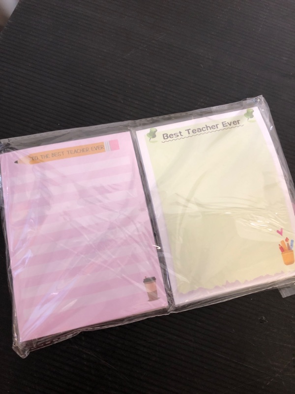 Photo 2 of ceiba tree Teacher Notepads Gifts Bulk 4 Pack Lined To Do List Memo Pads with Cards and Ribbons for School Classroom Home B) Teacher