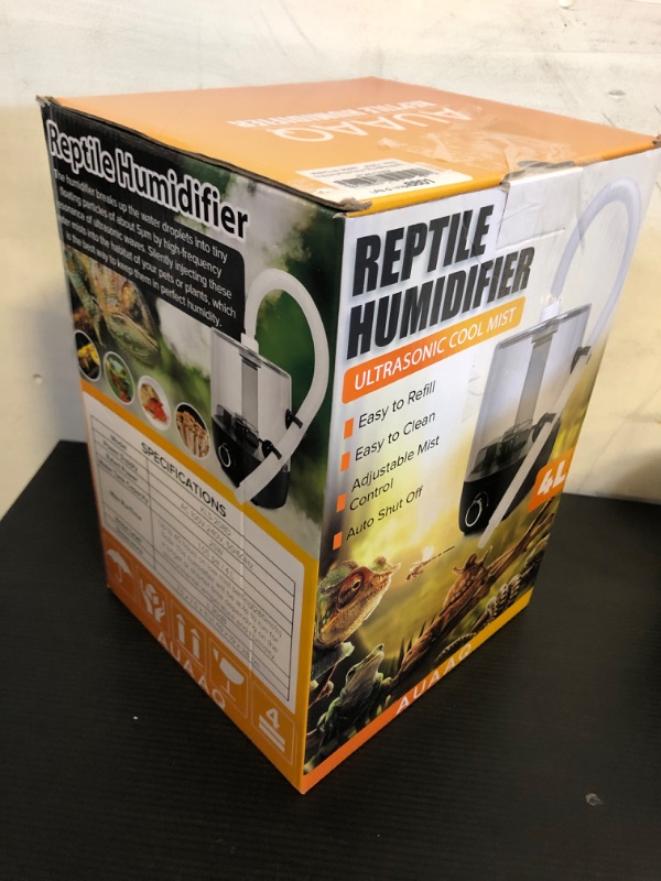 Photo 3 of Top fill Reptile Fogger Terrariums Humidifier Fog Machine Mister with 4L Visible Large Tank & Extension Hoses, Suitable for Terrariums & Enclosures, Ideal for Reptiles/Amphibians/Herps/Vivarium/Moss