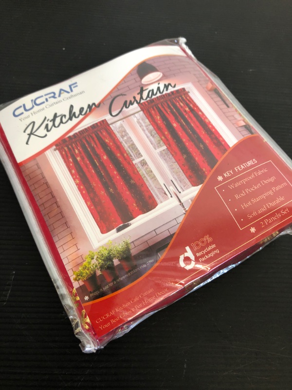 Photo 1 of  Curtains Short 27x45inch Small -Red 