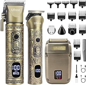 Photo 1 of Ufree Hair Clippers for Men Professional, 3 in 1 Beard Trimmer Electric Razor Shavers for Men, Nose Hair Trimmer and Detail Trimmer, Cordless Clippers and Trimmers Set Mens Grooming Kit