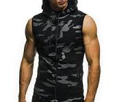 Photo 1 of Size 3XL---Sleeveless Hooded Sport Top Camo