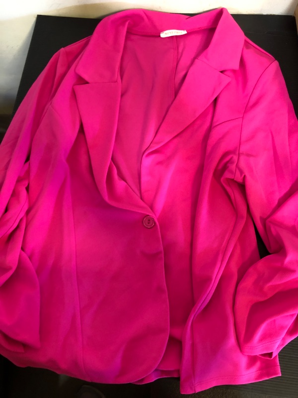 Photo 1 of Size 2XL---Hot Pink Women's Casual Jacket