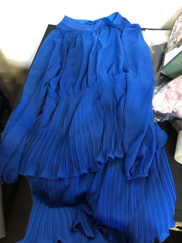 Photo 1 of Size M---Women's Ruffled Dress --Royal Blue