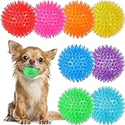 Photo 1 of VITEVER 8 Colors 2.5” Squeaky Dog Toy Balls for Small Medium Dogs, Puppy Chew Toys for Teething, Spiky Dog Balls for Small Dogs, Durable Dog Toys