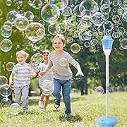Photo 1 of AIERSA Bubble Machine Automatic,Height 47 Inches Vertical Bubble Machine for Parties, Outdoor Battery Bubble Maker with Lights,No Spill Bubble Blower Machine for Wedding Kids Toddlers Birthday Party