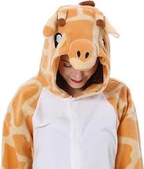 Photo 1 of Size XL--Unisex Giraffe Costume Pajama Sleepwear