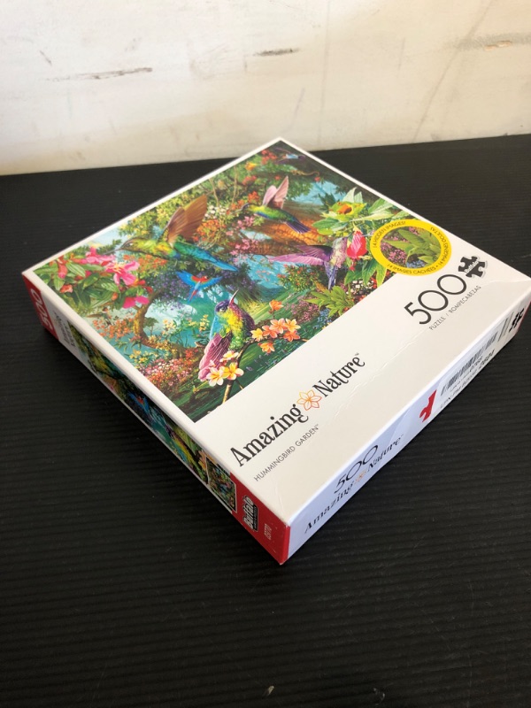 Photo 2 of Buffalo Games - Hummingbird Garden - 500 Piece Jigsaw Puzzle with Hidden Images, Green