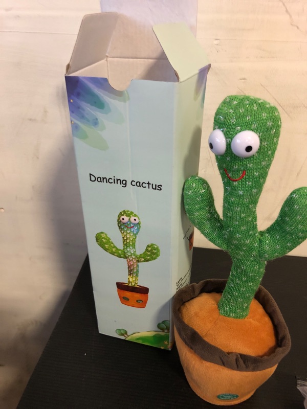 Photo 1 of Pbooo Dancing Cactus Toy,Talking Repeat Singing Sunny Cactus Toy 120 Pcs Songs for Baby 15S Record Your Sound Sing+Dancing+Recording+LED toys
